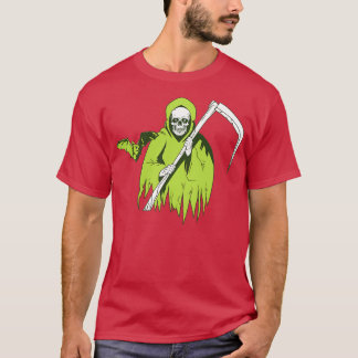 Camiseta Fantasma do crânio do Halloween Assustado com o mo