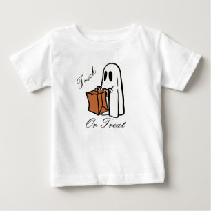 Camiseta Fantasma do Dia das Bruxas da doçura ou travessur