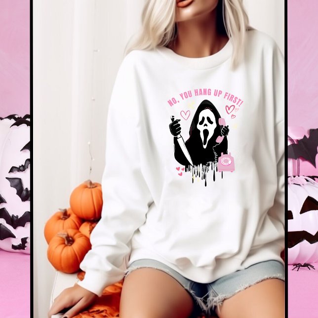 Camiseta Fantasma do Halloween Cara Engraçada Feminina (Criador carregado)