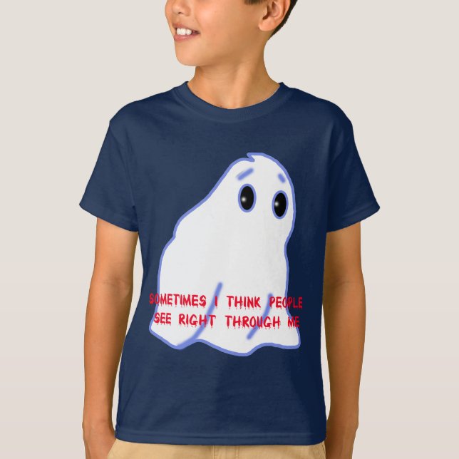 Camiseta Fantasma do Halloween mais leve (Frente)