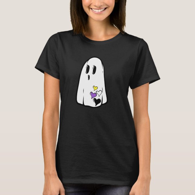 Camiseta Fantasma do Orgulho Não Binário (Frente)