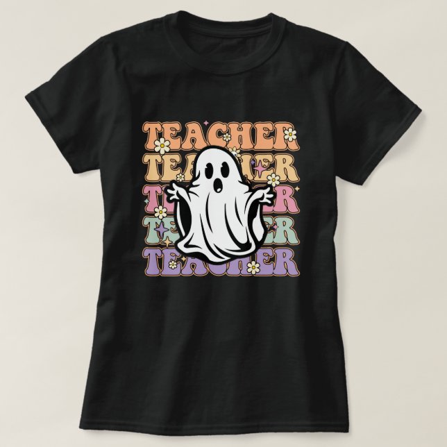 Camiseta fantasma do professor (Frente do Design)