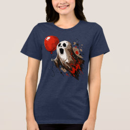 Camiseta Fantasma e Balão Vermelho