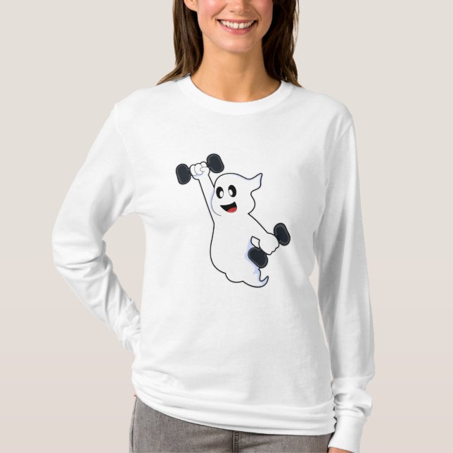 Camiseta Fantasma em Fortaleza com Dumbbells (Frente)