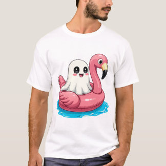 Camiseta Fantasma Em Uma Piscina Engraçada Verão Verão, Som