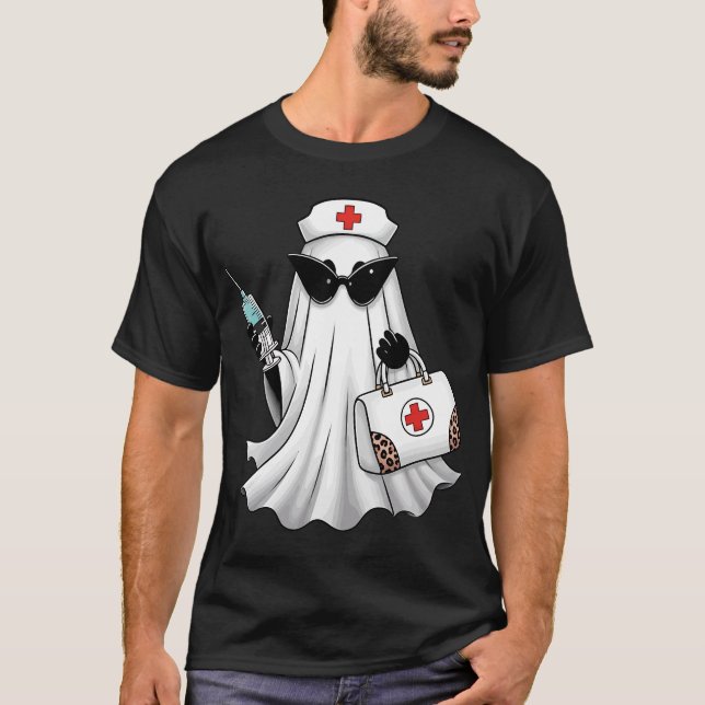 Camiseta Fantasma Enfermeira Halloween (Frente)