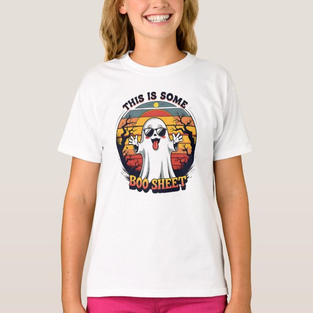Camiseta Fantasma Engraçado “Boo Sheet” Halloween (Frente)