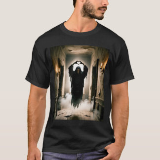 Camiseta Fantasma engraçado coração mãos rosto assustador h