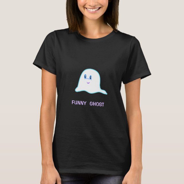 Camiseta Fantasma Engraçado de Halloween (Frente)