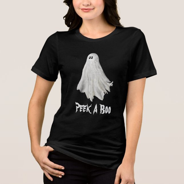 Camiseta Fantasma Engraçado Do Passado De Halloween (Frente)