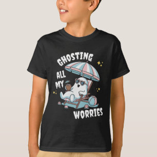 Camiseta Fantasma engraçado do Summerween assustador férias