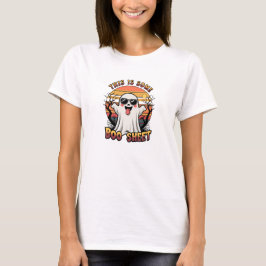Camiseta Fantasma Engraçado “Folha de Boo” Halloween