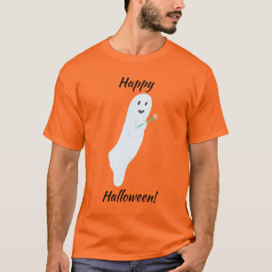 Camiseta Fantasma feliz do Dia das Bruxas que guardara o