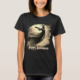 Camiseta Fantasma Feminino Negro no Inferno - Halloween