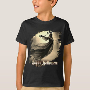 Camiseta Fantasma Feminino Negro no Inferno - Halloween