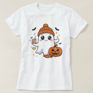 Camiseta Fantasma Festivo e Trabalho de arte de Halloween d