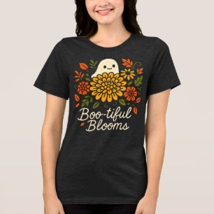 Camiseta Fantasma Floral Halloween - Sangue de Queda de Cue