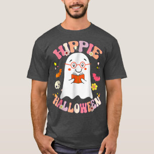 Camiseta Fantasma Floral Hippie Costume Halloween Vibes Pum