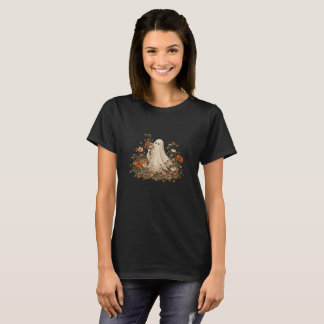 camiseta fantasma flores halloween