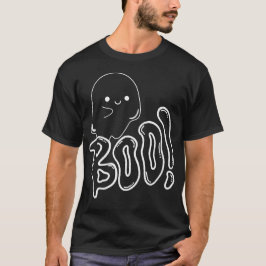 Camiseta Fantasma Fofo BOO! Diversão de Halloween