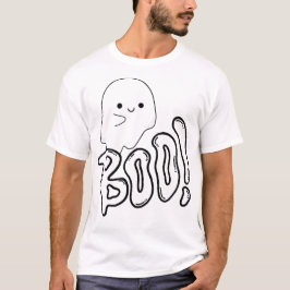 Camiseta Fantasma Fofo BOO! Diversão de Halloween