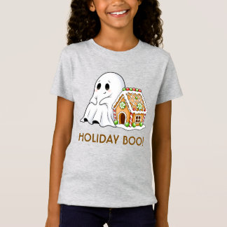 Camiseta Fantasma Fofo & Casa de Biscoito de Natal para Cri