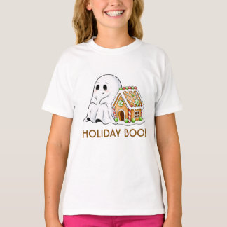 Camiseta Fantasma Fofo & Casa de Biscoito de Natal para Cri