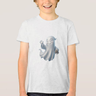 Camiseta Fantasma Fofo com Aranha Desenho Assustador de Hal