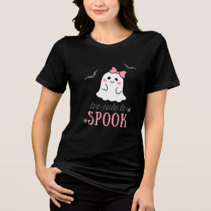 Camiseta Fantasma Fofo com Laço Demais Fofinho para Assusta