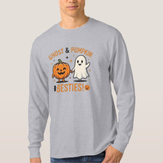 Camiseta Fantasma Fofo e Amigas Abóboras - Amigos Assustado