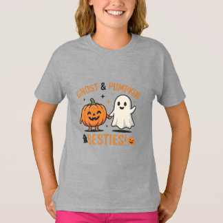 Camiseta Fantasma Fofo e Melhores Amigos Abóbora - Amigos A