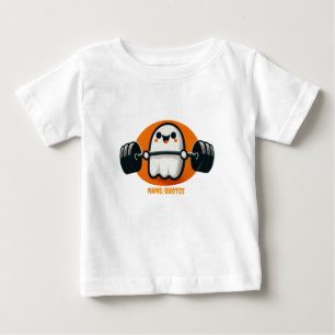 Camiseta Fantasma Fofo Levantando Pesos