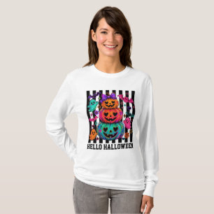 Camiseta Fantasma Fofo "Olá Halloween"