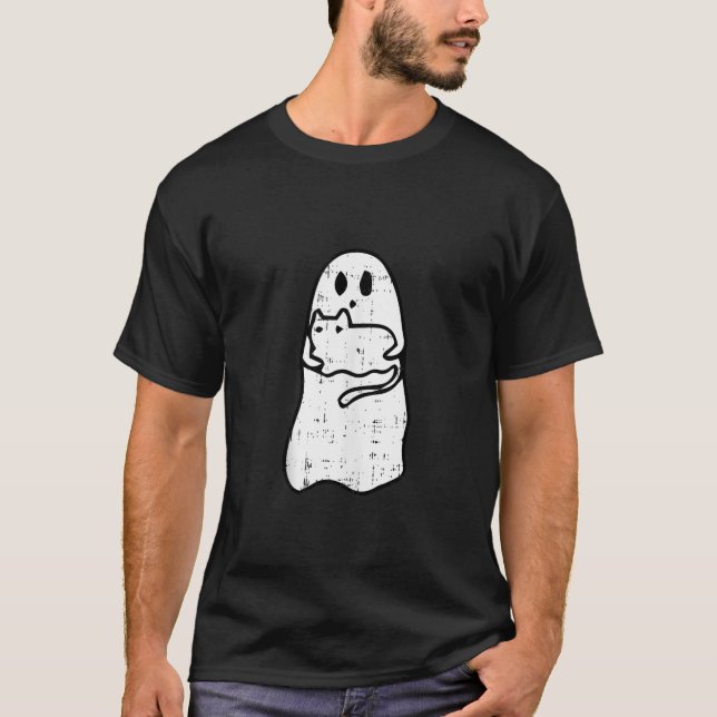Camiseta Fantasma Ghost Cat Halloween Costume Ghouten Kitte (Frente)