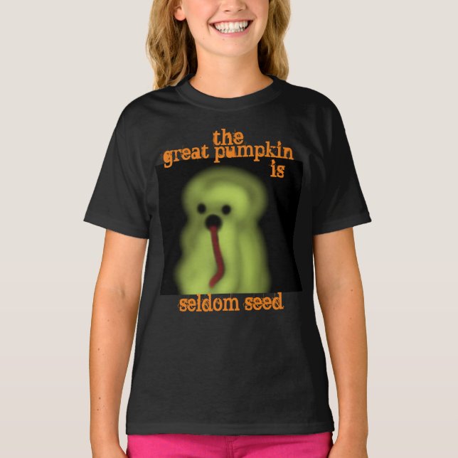 Camiseta Fantasma Humorista Marvin Excelente Pumpkin Rarame (Frente)