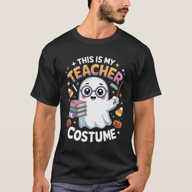 Camiseta Fantasma Kawaii Engraçado – Roupa de Halloween de  (Frente)