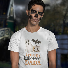 Camiseta Fantasma Laranja Negro Fantasma Spookie, Dia das B