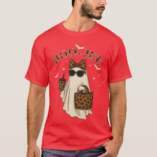Camiseta Fantasma Leopardo Coquete Café Boo JEE Halloween B