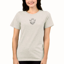 Camiseta fantasma minimalista