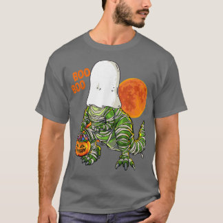 Camiseta Fantasma Mummy Dinossaur Pumpkin Engraçado Boo Hal