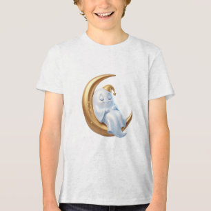 Camiseta Fantasma na Lua Crescente Desenho Mágico de Hallow