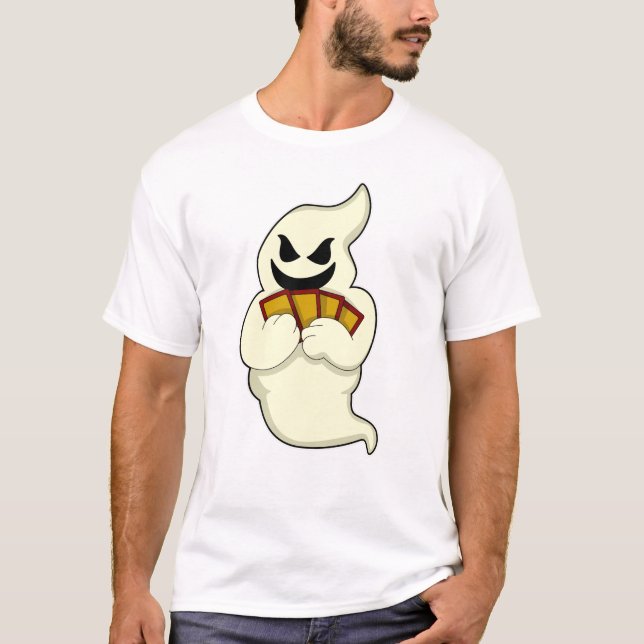 Camiseta Fantasma no Poker com cartões Poker (Frente)