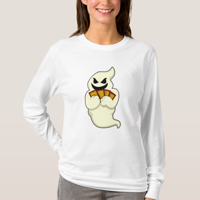 Camiseta Fantasma no Poker com cartões Poker (Frente)