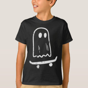 Camiseta Fantasma No Skateboard Retro Halloween Costume Bo