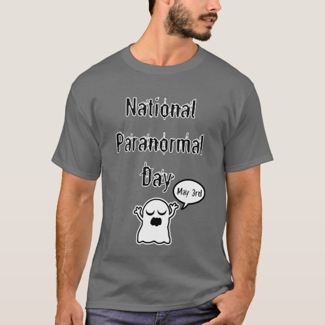 Camiseta Fantasma Paranormal nacional do dia (Frente)