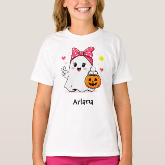 Camiseta Fantasma Personalizado para Crianças (Menina)