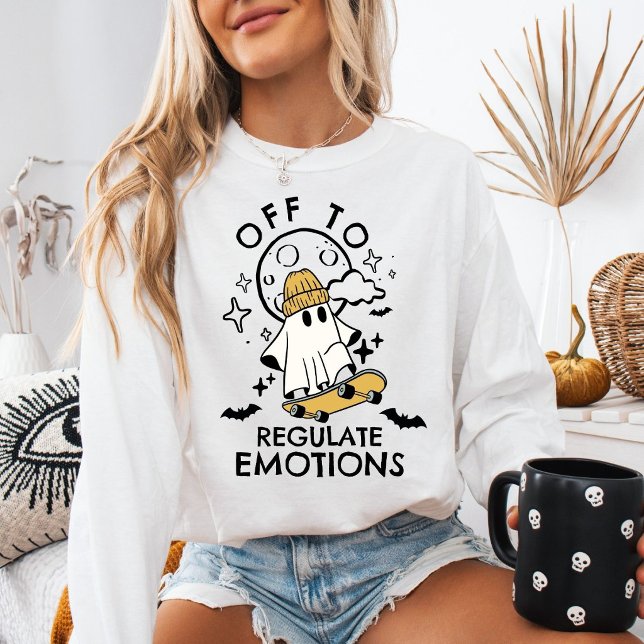 Camiseta Fantasma Personalizável para Regular Emoções (Criador carregado)