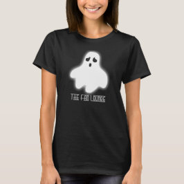 Camiseta Fantasma preto básico do Dia das Bruxas do T das