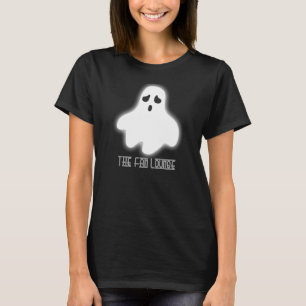 Camiseta Fantasma preto básico do Dia das Bruxas do T das