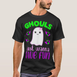 Camiseta FANTASMA QUER DIVERTIR Dia de as Bruxas engraçado